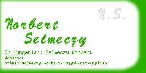 norbert selmeczy business card